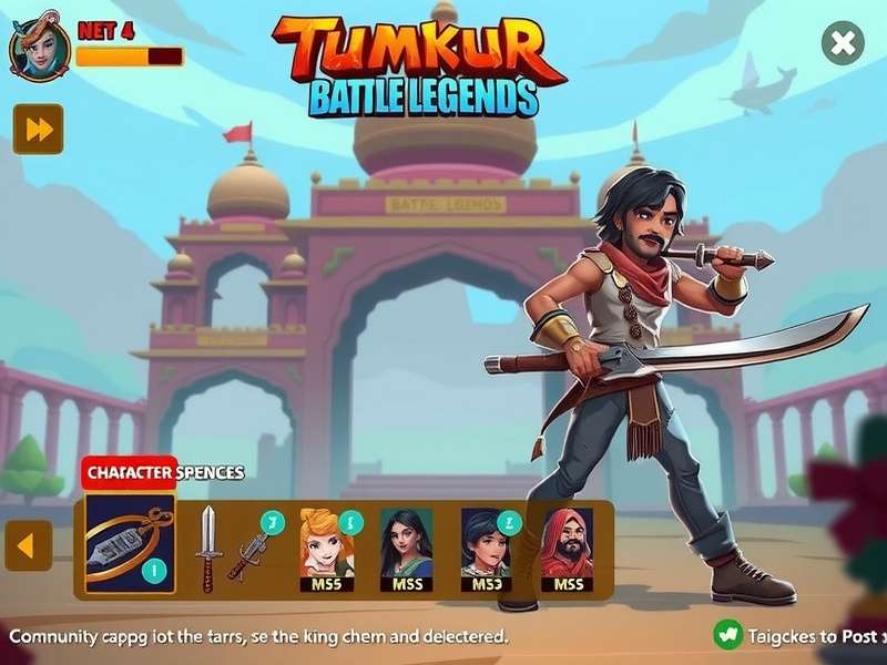 Tumkur Battle Legends character customization screen